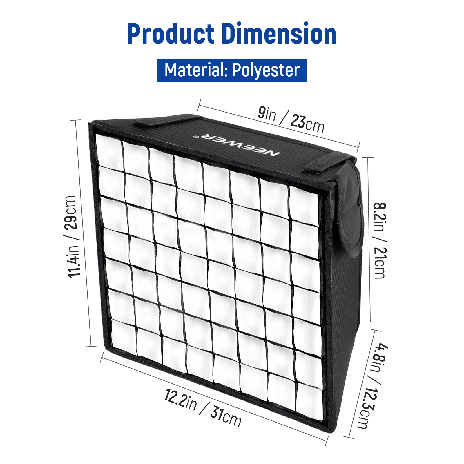 Фото Складной софтбокс-диффузор NEEWER NS-660F 12,2x11,4 дюйма для светодиодных видеопанелей NL660/SNL660/RGB660/RGB660 Pro/RGB660 PRO II №2