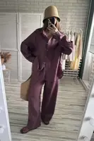 Женские льняные комплекты брюк-кимоно KALEIRDA