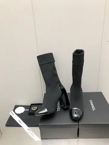Женские ботильоны Chanel высокое качество Износостойкий Сейсмостойкий согреться осенне-зимняя обувь Мода женская модель