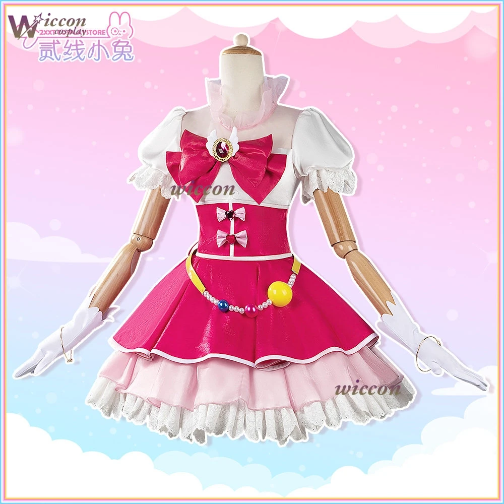 Фото Костюм для косплея Cure Miracle Asahina Mirai, розовое кавайное платье в стиле Лолита, костюм Pretty Cure Haruka для косплея с париком и обувью №3