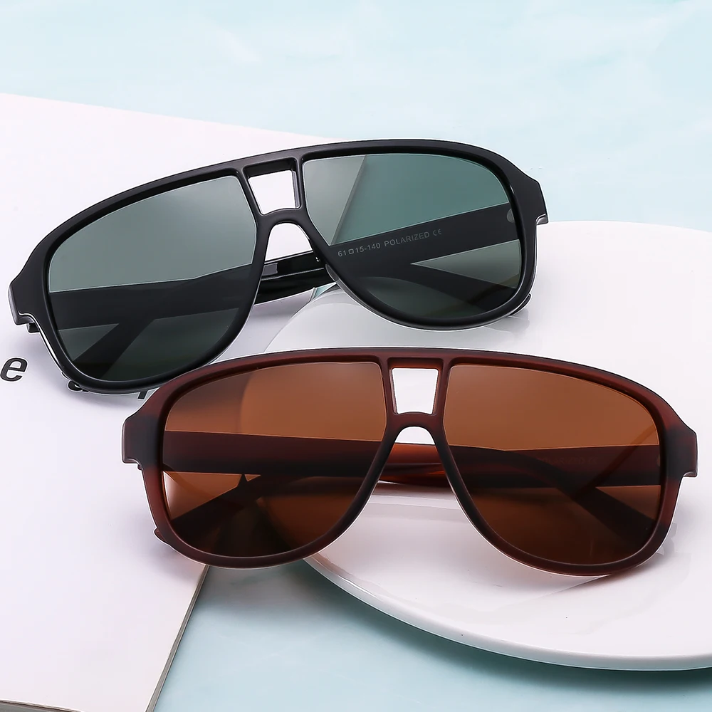 2 шт. квадратные поляризационные солнцезащитные очки с двойными лучами