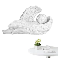 resin angel statue resin angel desktop decor garden guardian memorial statue for home resin white praying angel figurine