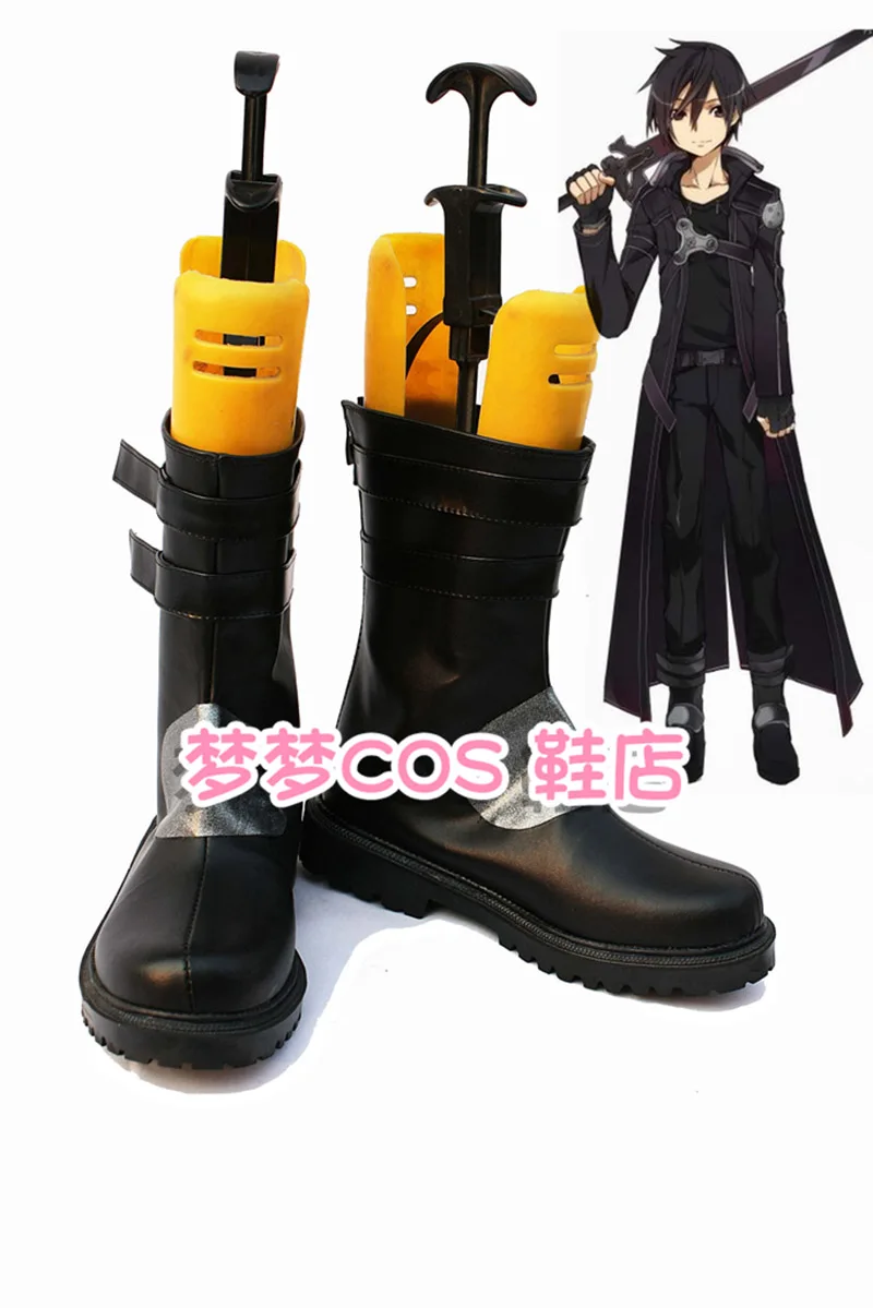 

Аниме меч искусство онлайн Kirigaya Kazuto косплей обувь ботинки Хэллоуин Карнавал вечерние Kirito обувь на заказ