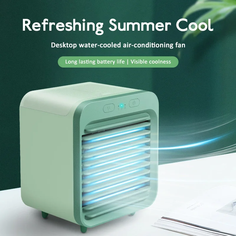 

Mini Portable USB Humidifier Purifier Air Conditioning Fan Air Cooler Fan Office Bedroom Cooling Artifact Desktop Cooling Spray