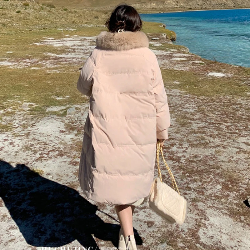 New Winter Coat for Women Coats Parkas Jackets Fur Collar Cotton Padded Jacket Korean Fashion Super Hot Coats Oversize