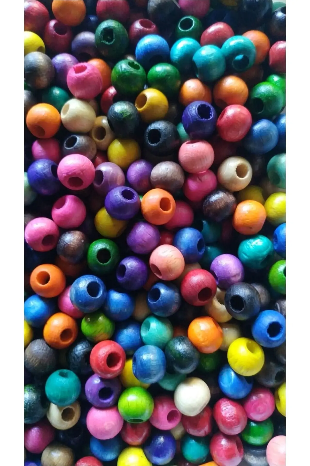 

Domestic Production Mixed Color Wooden Round Beads Varnished Wood 10 Mm 100 Gr (300 Pieces) FREE AND FAST SHIPPING