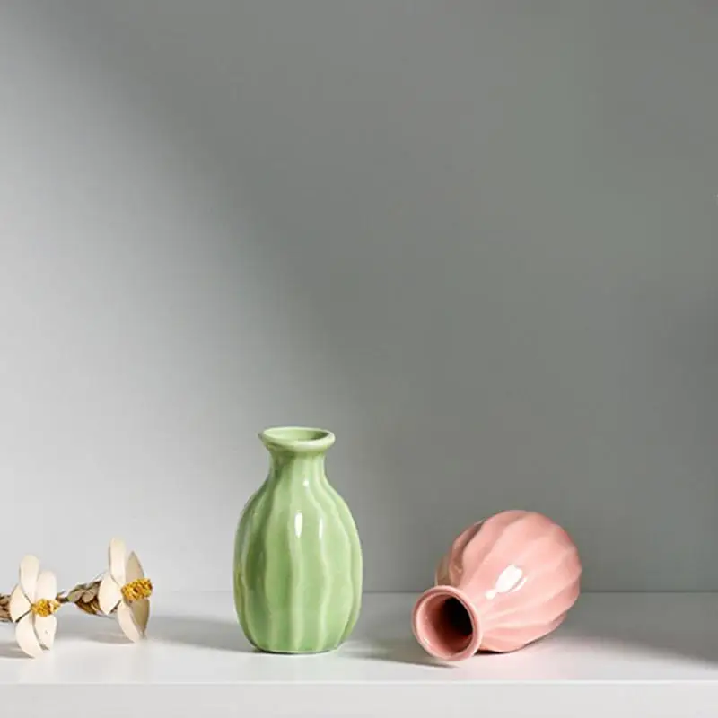 

Ceramic Vase Aromatherapy Bottle Creative Home Decoration Mini Vase Bonsai Flowerpot Hydroponic Desktop Office Small Planter Pot
