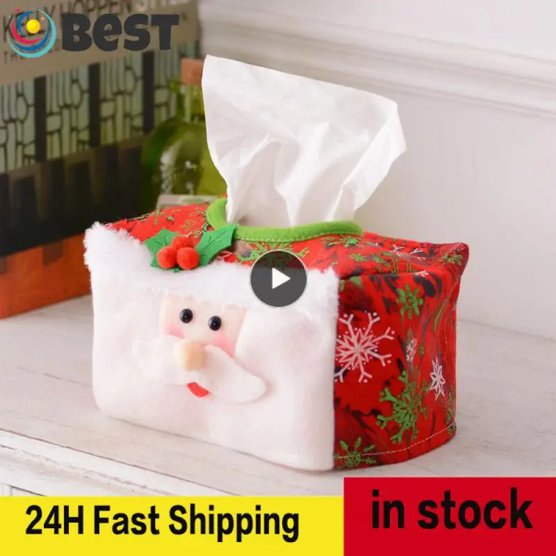 Christmas Decorative Tissue Paper Red Green Santa Claus Paper Sets Toilet Paper Bag Christmas Party Decor Home Desktop Decor