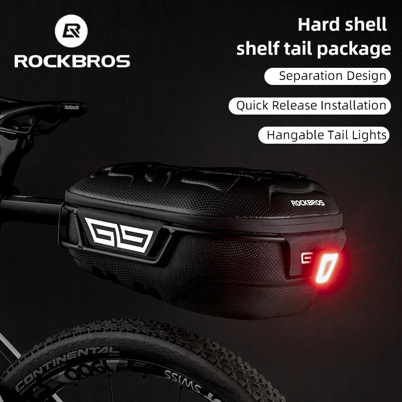

ROCKBROS 12L Cycling Bag Bicycle Carrier Hard Shell Men's Waterproof Bikepacking for Scooter Large Capacity Road Mtb Accessories