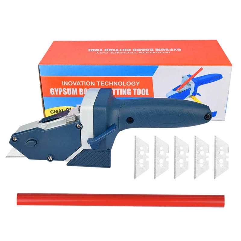 

Gypsum Board Cutting Tool Multifunctional Woodworking Panel Cutter with Measure Tape Side Lock Mark and Cut ,