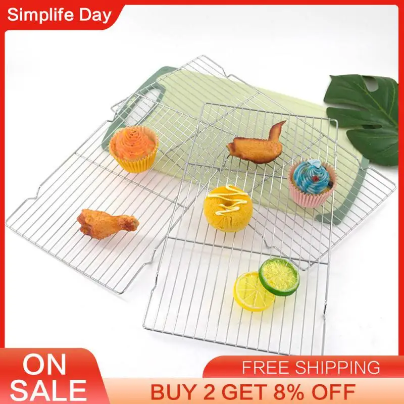 

Сетки для гриля и барбекю, стойкая к ржавчине прочная противень для выпечки, кухонные аксессуары, листы для гриля, складки ножек, прочная сетчатая охлаждающая стойка для выпечки