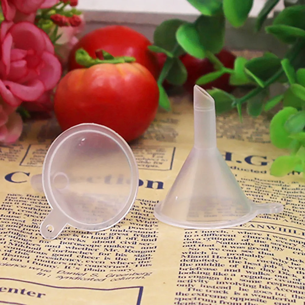 50 шт. мини-парфюмерные воронки прозрачные пластиковые для смешивания эфирных