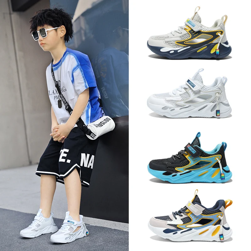 Children's Running Sports Shoes Breathable Flat Shoes Summer Fashion Boys' Lightweight Girls' Casual Shoes