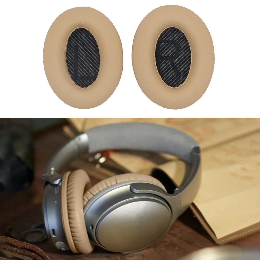 

2pcs Replacement Replacement Protein Leather Ear Cushions Cover Cups for BOSE QC35 QC25 Earphones Protective Cushion