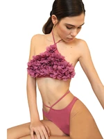 sexy micro bikini sets women swimsuit lace up bra and panties bathing suit 2022 new elegant appliques beach swimwear bikini set