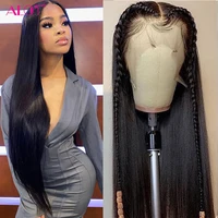 13x6 Lace Front Wig HD Transparent Lace Wig Glueless Fit All Skin Wig For Women Human Hair Wig Black Straight Lace Frontal Wig