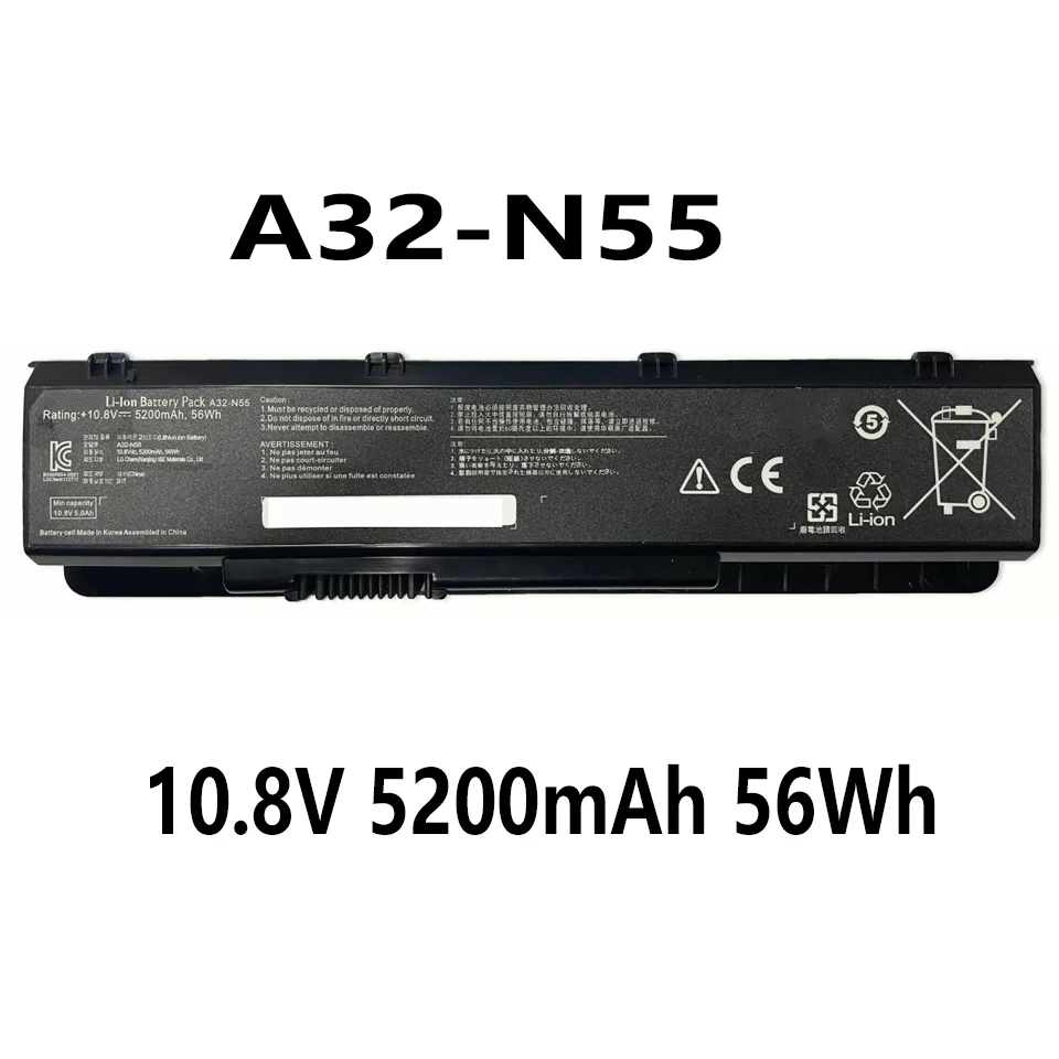 A32-N55 10 8 V 5200mAh 56Wh Аккумулятор для ноутбука Asus N45 N45E N45S N45F N45J N55 N55E N55S N75 N75E