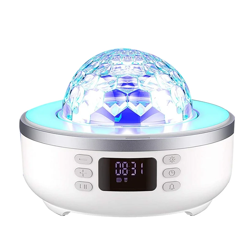 Star Projector Night Light For Bedroom Ceiling Bluetooth Speaker Alarm Clock FM Radio 360° Rotation Projector