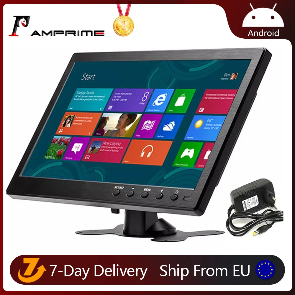 AMPrime 10 1 &quotпортативный монитор мини-телевизор компьютер ЖК-дисплей HD-экран