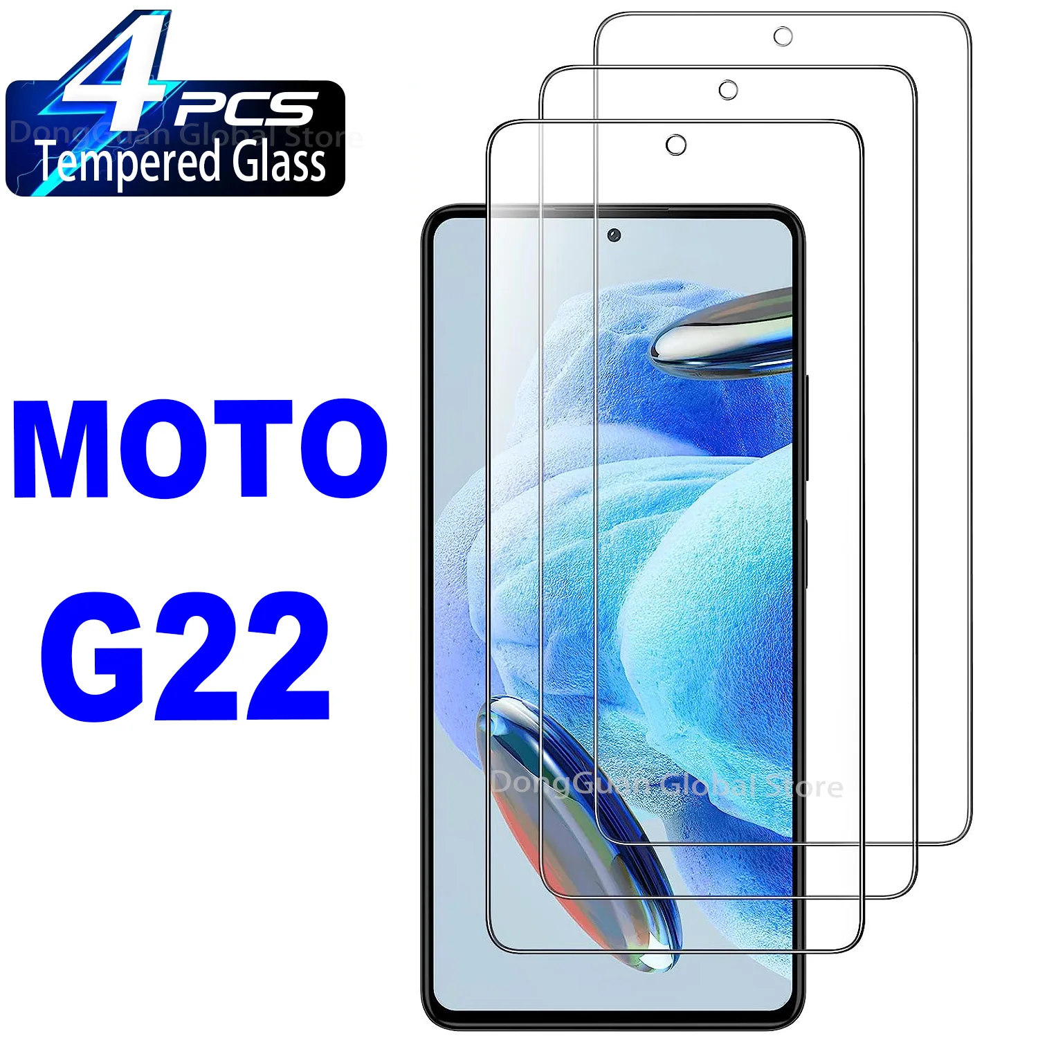 

4Pcs Tempered Glass For Motorola Moto G22 G52 G10 G20 G30 G50 G31 G41 G71 G62 G42 G32 G82 5G Screen Protector Glass Film