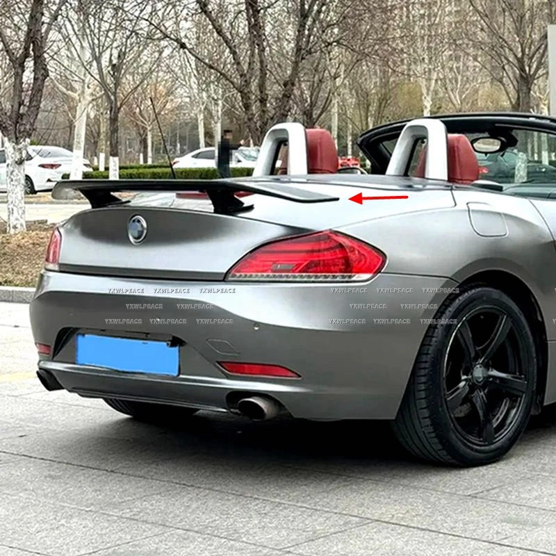 Фото Для BMW Z4 E89 2009-2016 гг., ABS глянцевый черный и углеродное волокно, задний спойлер на багажник, автомобильные аксессуары №3
