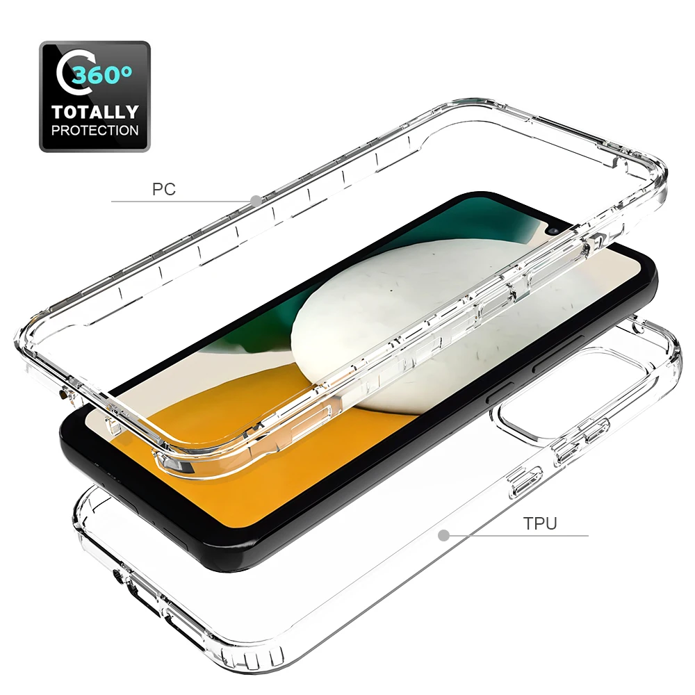 

Bumper Clear Luxury Case for Samsung Galaxy A34 Armor Shockproof Hard PC Frame Soft Silicone Phone Cover SamsungA34 GalaxyA34