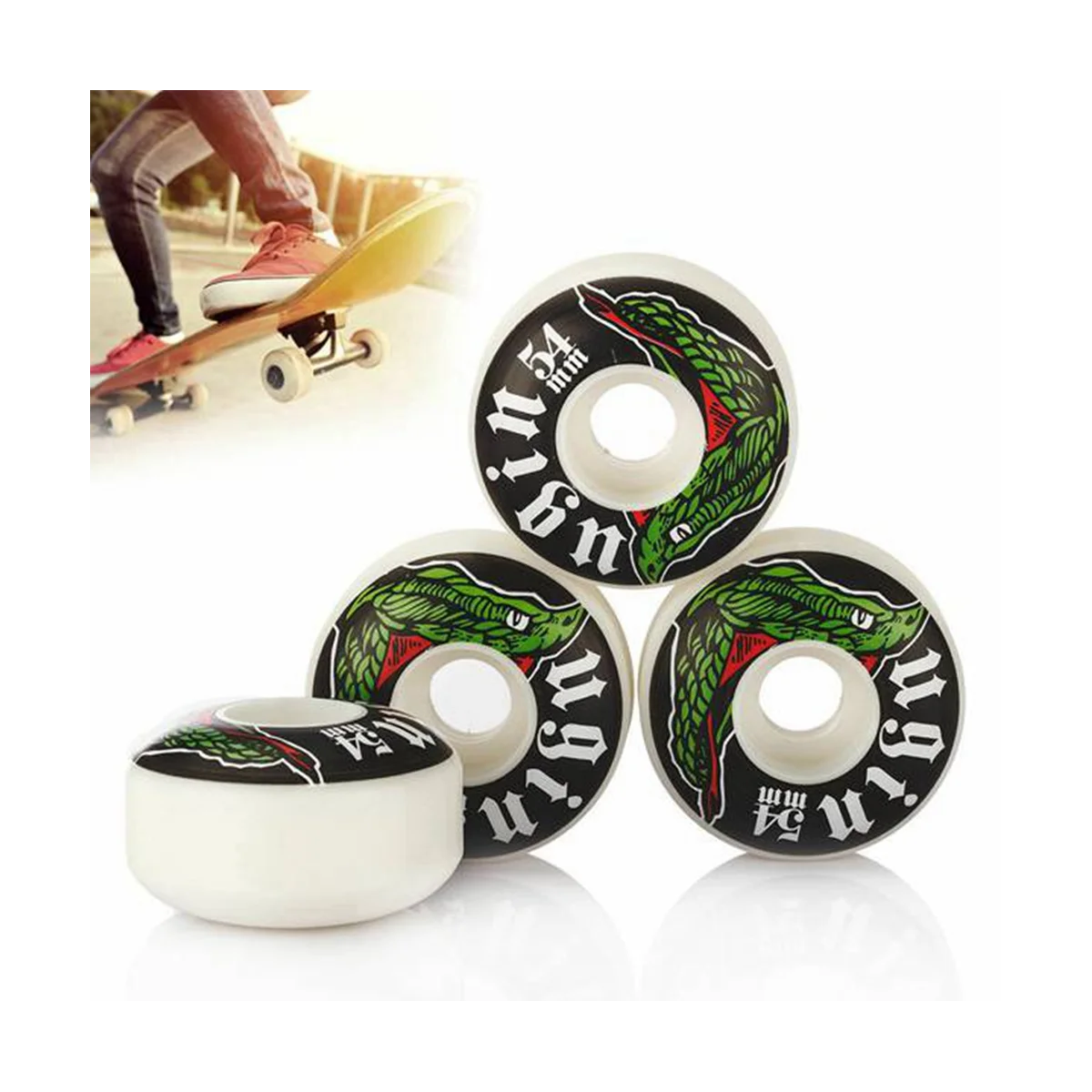 Wheels 52 X 32mm Wheels High Resilience 100a Pu Double Rocke