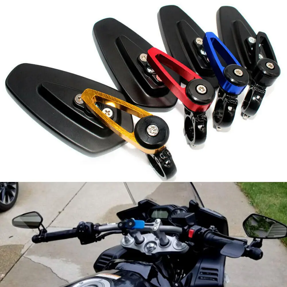 

7/8" 22mm Motorcycle Rearview Mirrors Universial Motorcycle Aluminum Bar End Mirror Motorbike Handlebar Side Rearview Mirrors