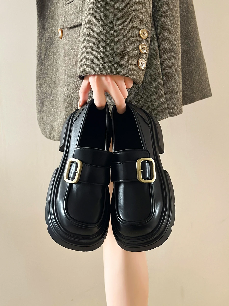 Повседневная женская обувь сабо лоферы на платформе с мехом оксфорды