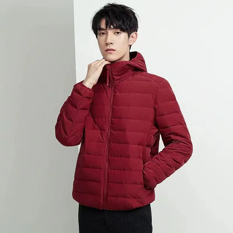 

Brand Man Winter Autumn Jacket 90% White Duck Down Jackets Men Hooded Ultra Light Down Jackets Warm Outwear Coat Parkas Outdoors