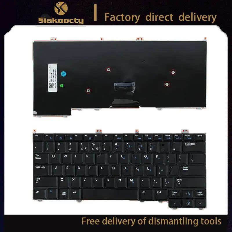 

Siakoocty us English Tablets Keyboard With Mini Enter Button For Dell Latitude 12 7000 E7240 E7440 E7420