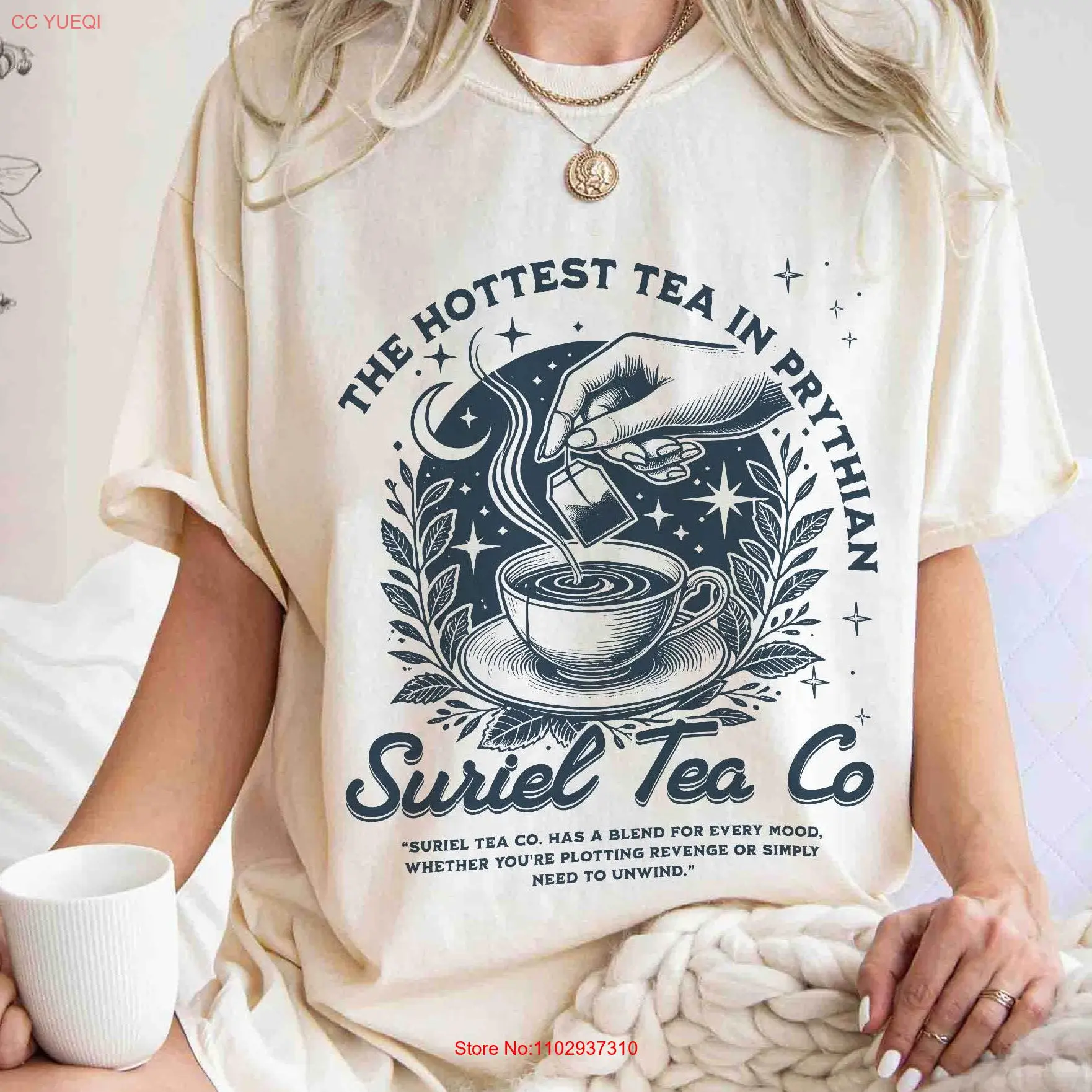 Suriel Tea Co Comfort цвета рубашка A Court Of Thorns and Roses T Ретро Книжный Сара J Маас Актар с