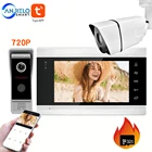 Проводной видеодомофон 720P, система связи с 7-дюймовым цветным экраном, монитор с широким углом ночного видения, умное приложение Tuya с дистанционным управлением и разблокировкой