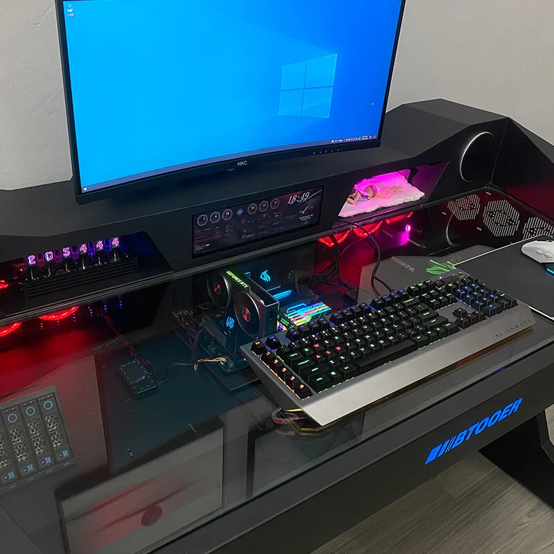 Многофункциональный компьютер встроенный стол полностью прозрачный с водяным