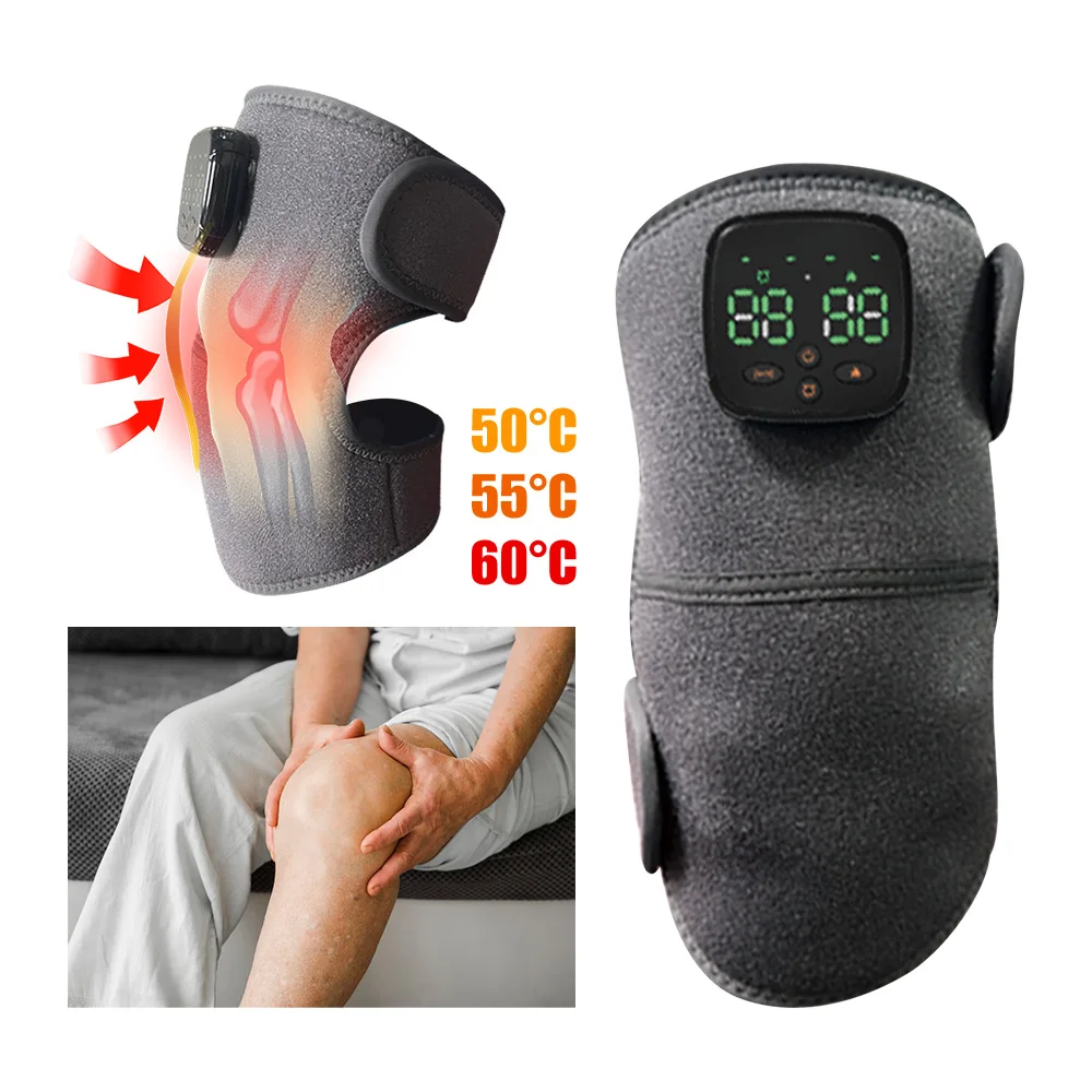 

Electric Heating Therapy Knee Vibration Massager Leg Joint Physiotherapy Elbow Warm Wrap Arthritis Pain Relief Knee Pad Massage