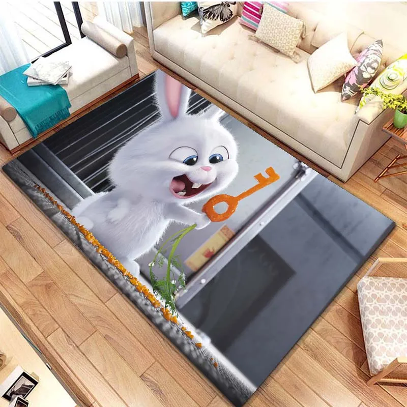

Мультяшные коврики The Secret Life Of Pets, большой ковер для гостиной, спальни, домашний декоративный коврик, напольный коврик, мягкие Противоскользящие коврики