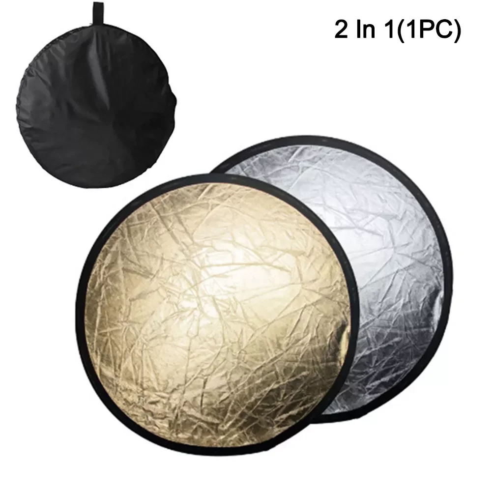 

In 1 Photo Diffuser Folding Studio Multi Disc Nylon Gold Silver Portable Light Reflector Durable Accessories With Storage Bag