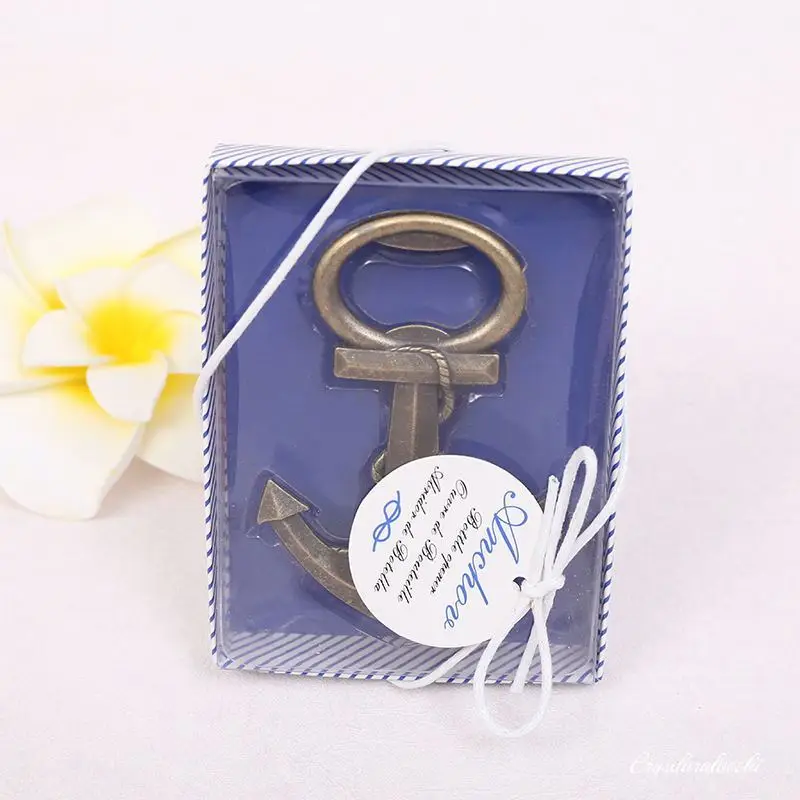 

10pcsUnique Aeneous Anchor Shaped Beer Bottle Opener Nautical Boat Anchor Bottle Opener Wedding Shower Favors Present Gift