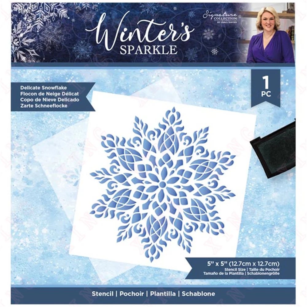 

New Diy Painting Scrapbook Decoration Coloring Embossing Template Handmade Craft Delicate Snowflake Reusable Layering Stencils