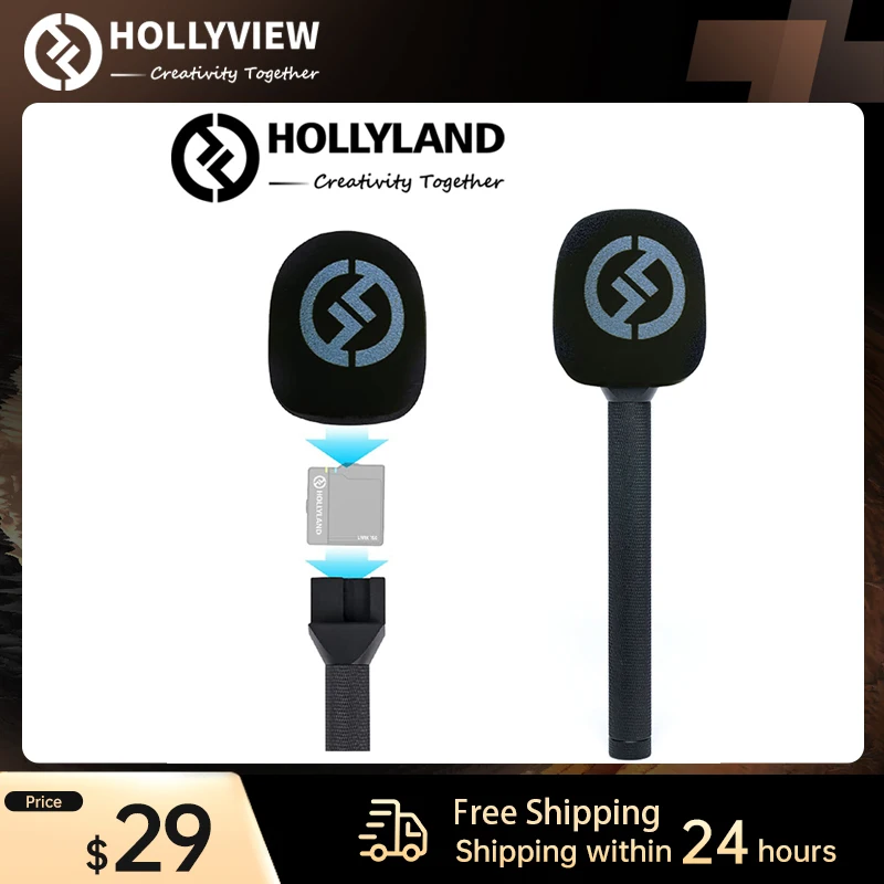 Hollyland Mic Adapter Metal Grip Handle for Lark 150 Wireless Lapel Microphone for Live Show Interview streaming