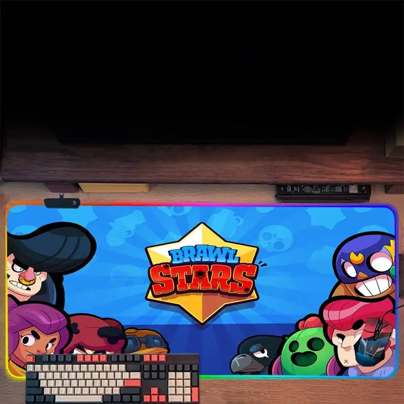 

Мультяшные игровые коврики для геймеров и звезд Leon, коврик для мыши, игровой коврик для мыши, компьютерный коврик для мыши RGB, большой коврик ...