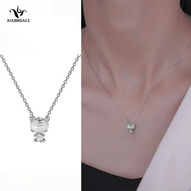 

XiaoboACC Titanium Steel Zodiac Pendant Necklace for Women Fashion Non Tarnish Sweater Chain Pendant Necklaces Jewelry