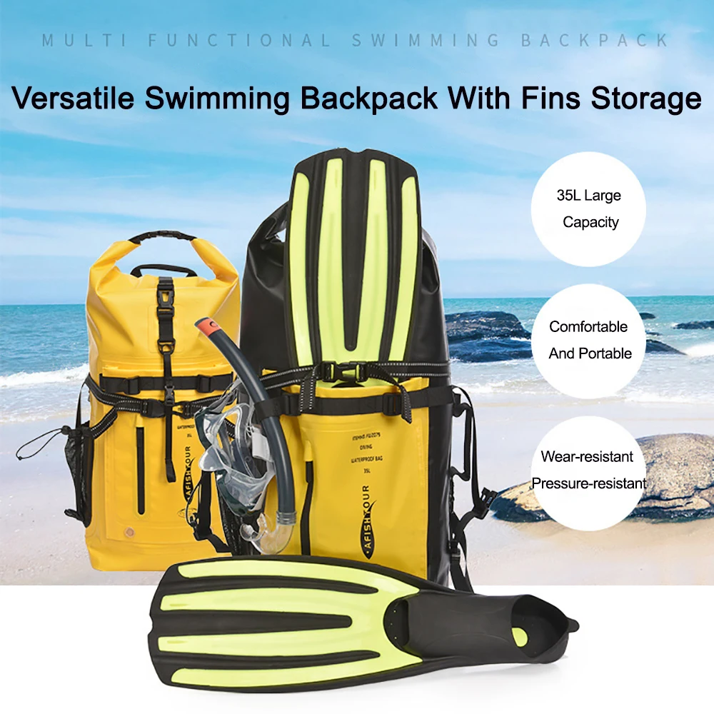 35L Waterproof Backpack Dry Bag Swimming Bag River Trekking for Sailing Floating Boating Rafting Camping Outdoor Sports Bag
