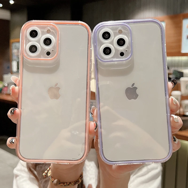 

2 в 1, Мягкий противоударный чехол-бампер для iPhone 11 12 Pro Max X XR XS Max