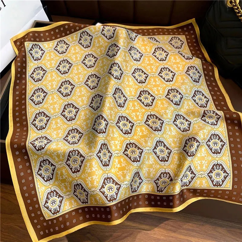 Шелковый шарф для волос Женский носовой платок бандана на голову шарфы из 100%