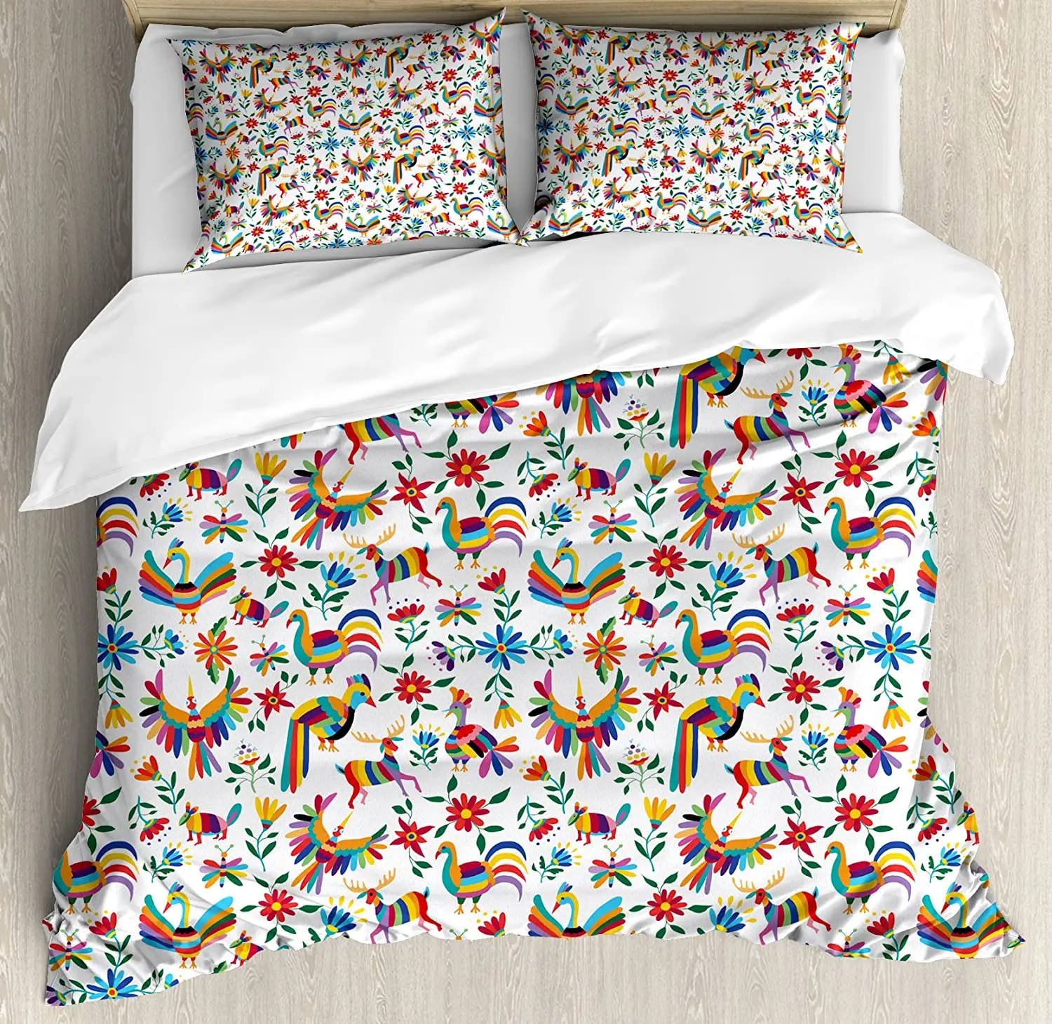 

Mexican Bedding Set Traditional Latin American Art Design w 3pcs Duvet Cover Set Bed Set Quilt Cover Pillow Case Comforter Cover