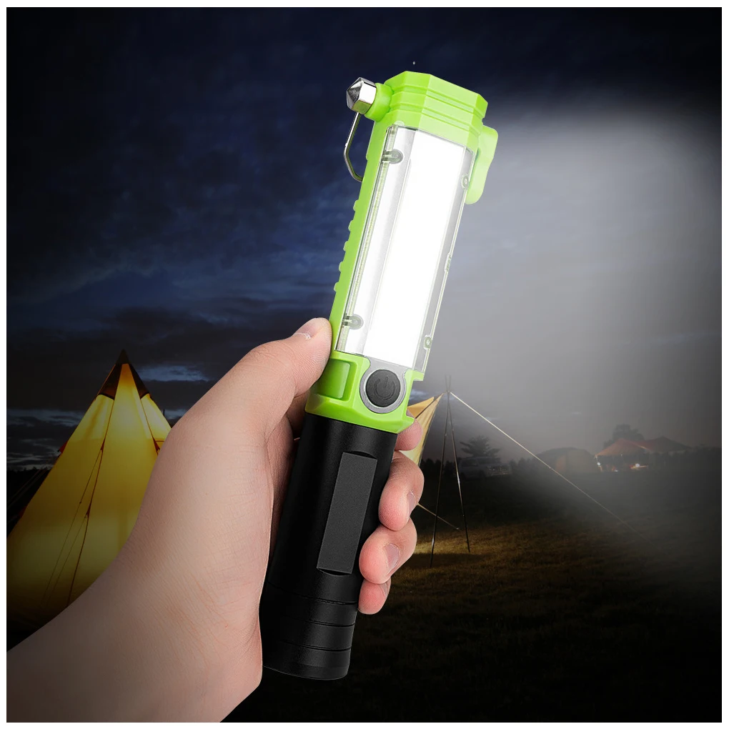 

Work Light Portable COB XPE IPX4 Waterproof Button Switch Flashlight Camping Night Riding Lighting Tool Lamp with Telescopic Rod
