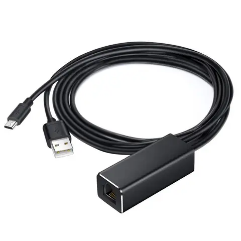2 в 1 сетевой адаптер Micro USB Ethernet кабель для Chromecast Fire TV Stick