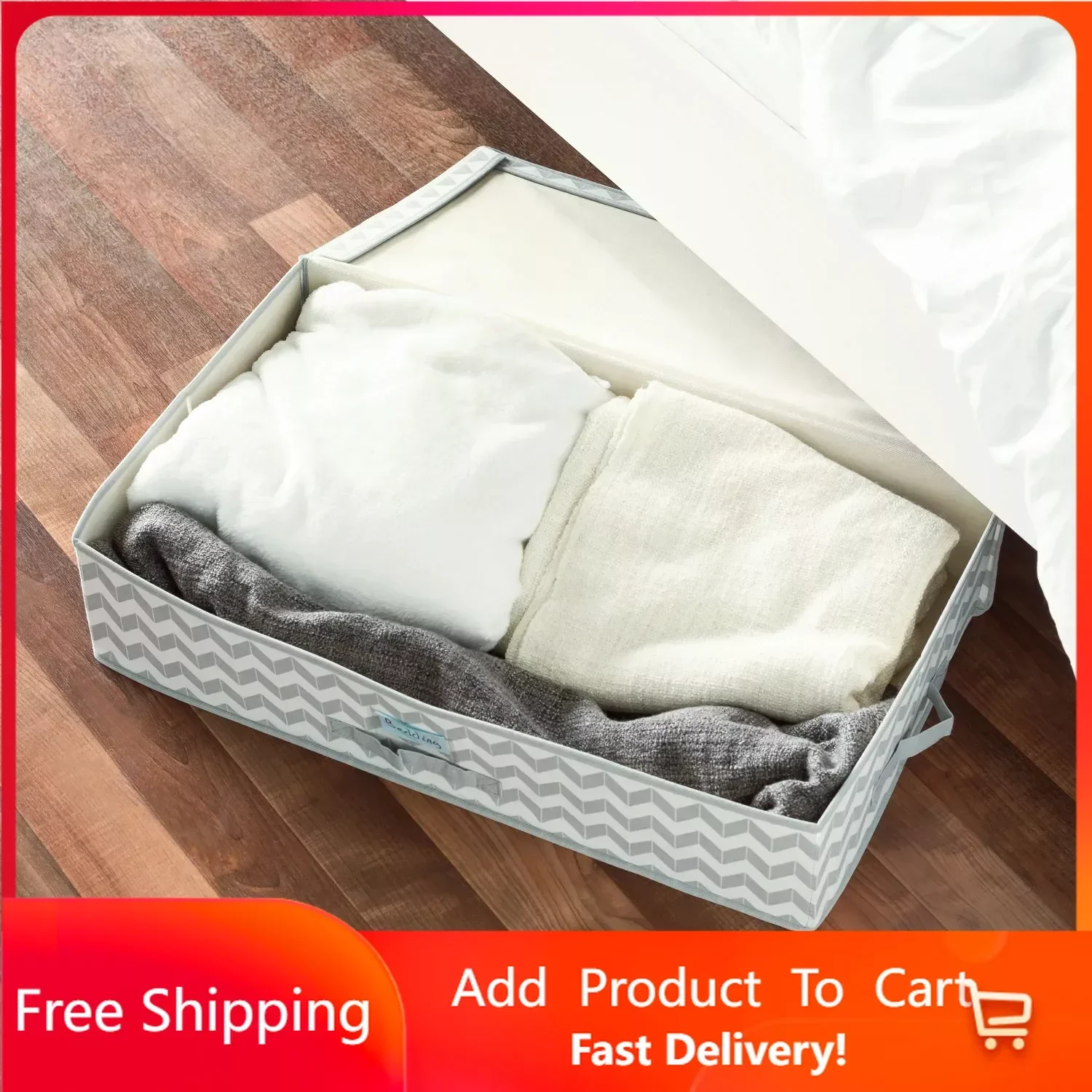 

Chevron Under-the-Bed Storage Box Free Shipping