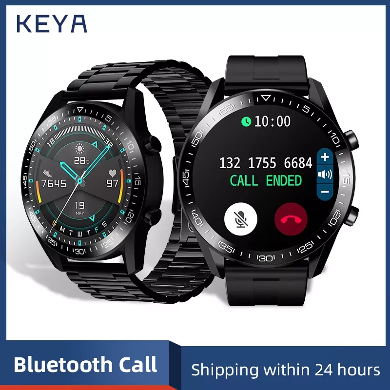 

KEYA i12 Smart Watch Men 1.28 inch Full Touch Screen Sport Fitness Watch IP67 Waterproof Smartwatch Women for iOS Android Xiaomi